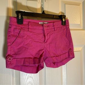Cielo Classic Women S SMALL Short Shorts Summer Pink Zipper Pockets Chino Casual